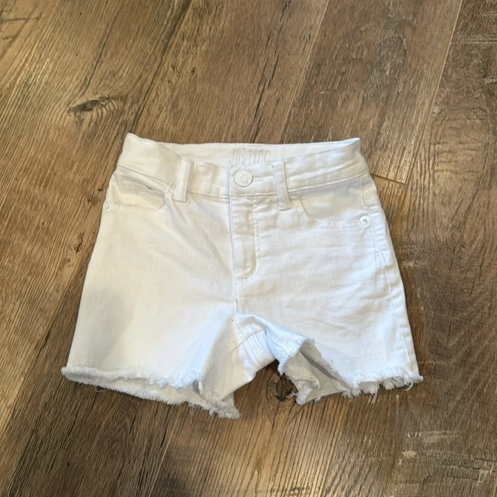 Justice Girls White Denim Jean Shorts Size 8